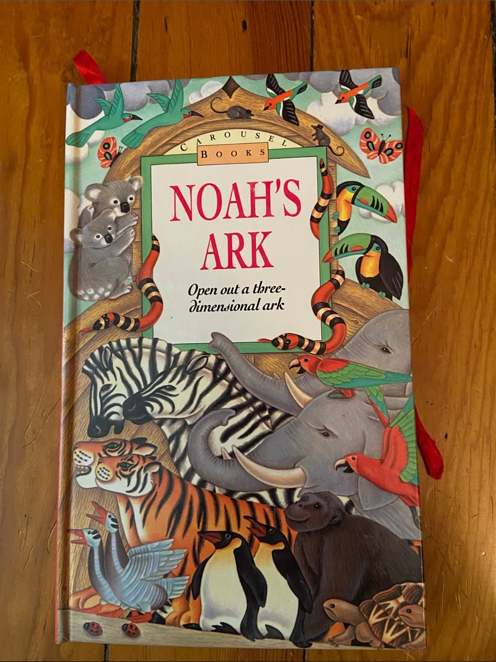 Noah's Ark Pop-Up Book Colorful Animal Illustrations Tiger zebra Koala elephant